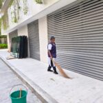Outer Area Sweeping Cleaning Work