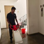 Single Disc Auto Scrubbing Cleaning Work
